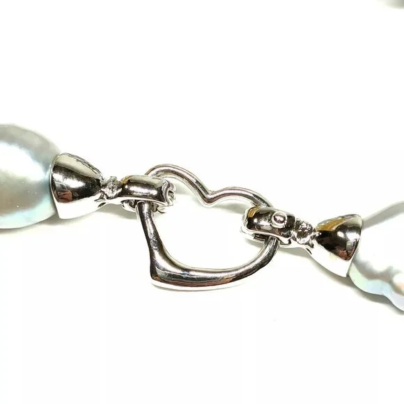 Jewelry Necklace Pearl Silver Grays 438648 - Picture 3 of 9